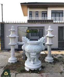 lư hương bàn đá đèn dá SP001 4
