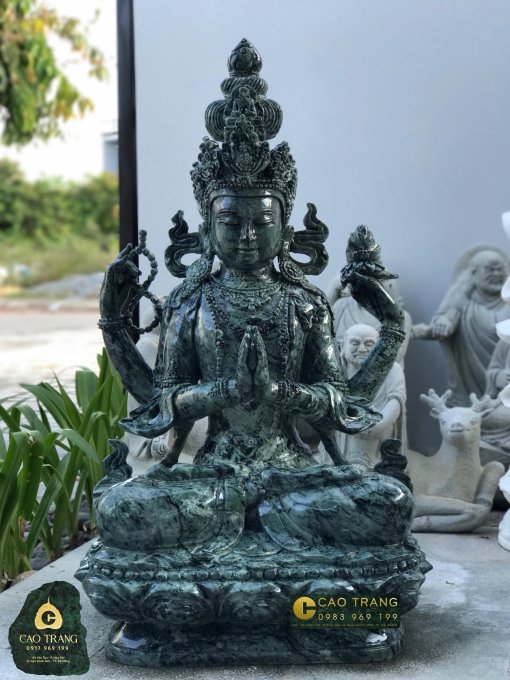 Tượng Mật Tông màu xanh