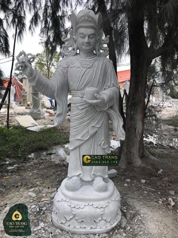 Tượng Phật Mật Tông bằng đá tự nhiên màu xám