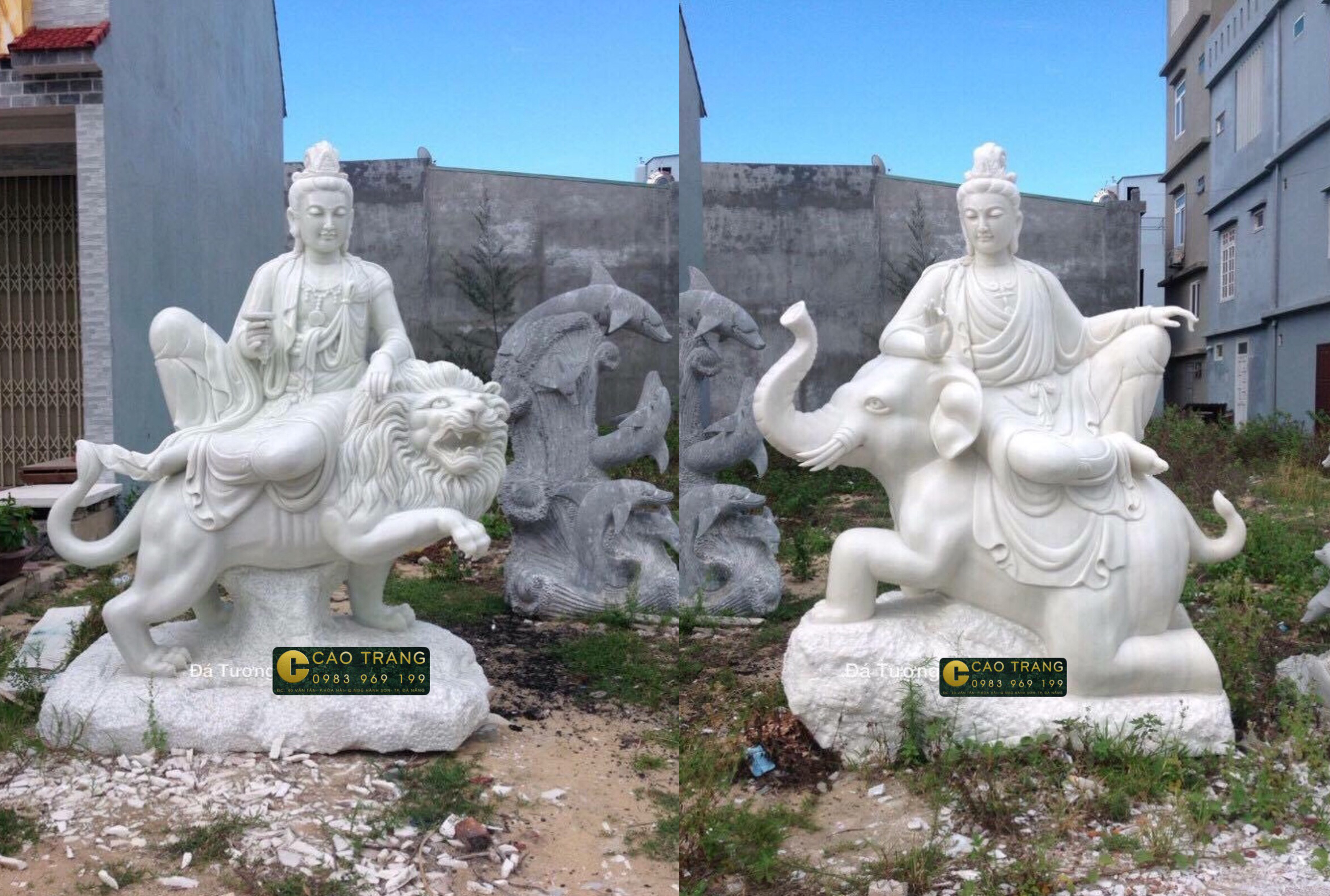 tượng phật văn thù phổ hiền 4