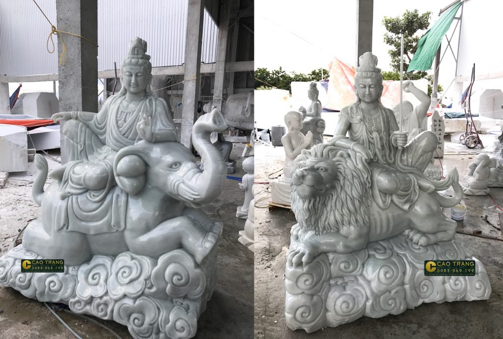 tượng phật văn thù phổ hiền 5