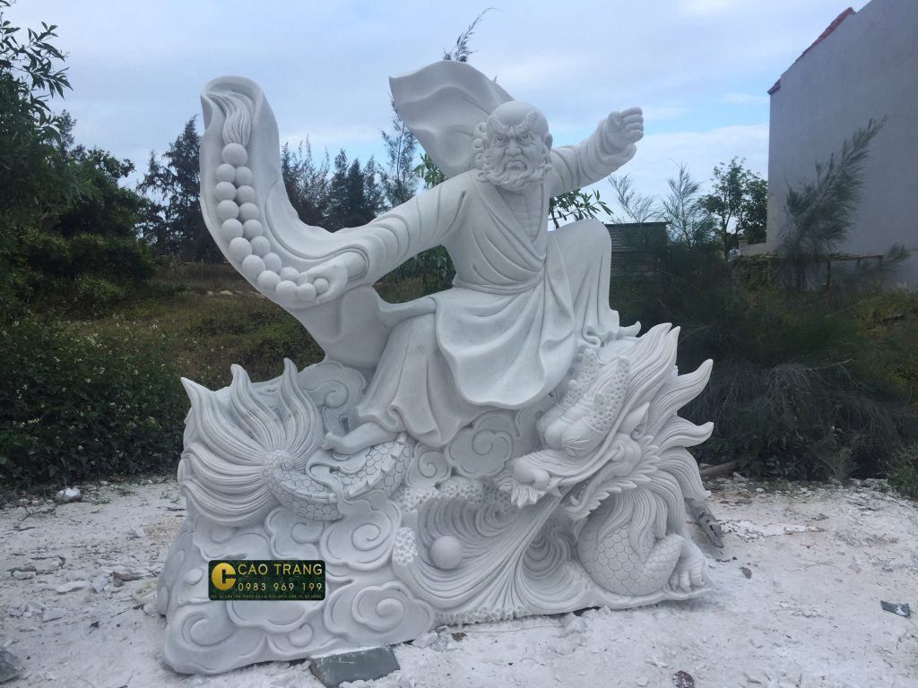 Tượng Đạt Ma Sư Tổ bằng đá trắng