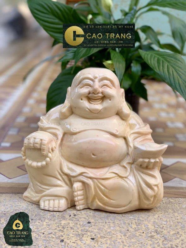 Tượng Phật Di Lặc bằng đá cẩm thạch có thể đề bàn