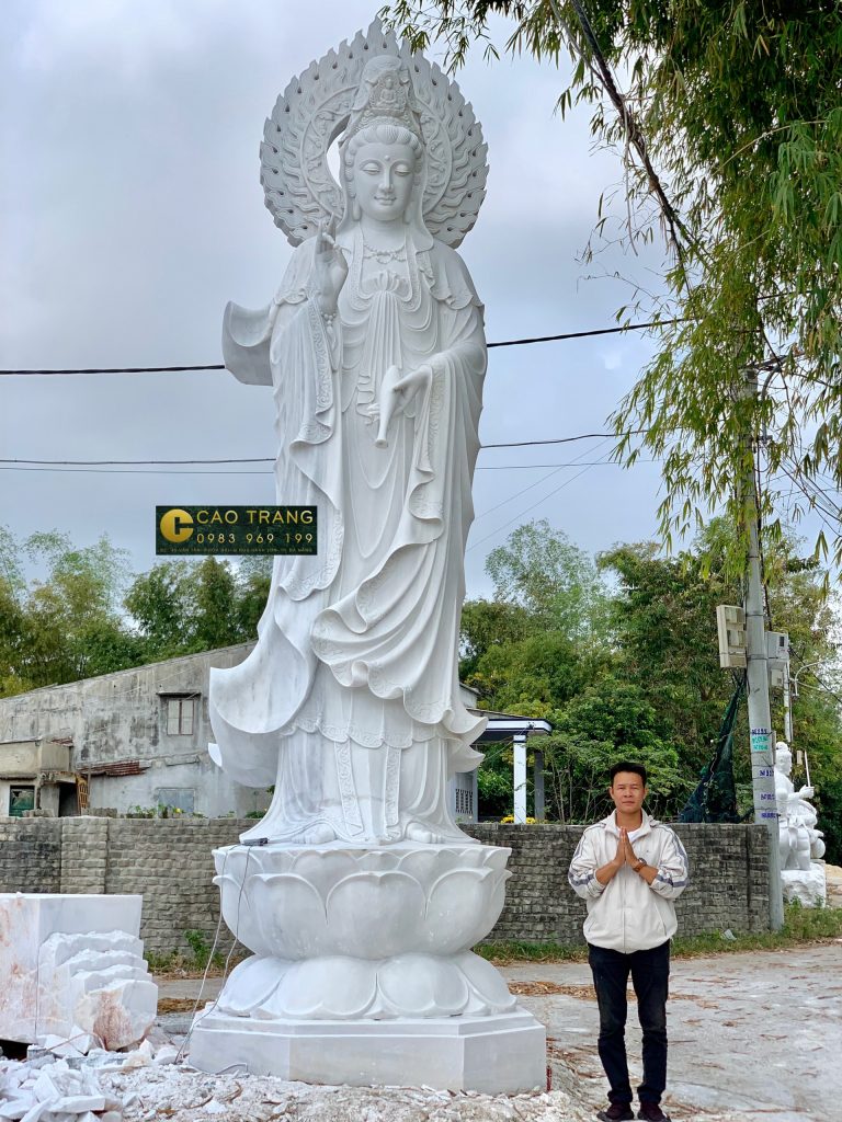 tượng quan âm bồ tát bằng đá 21