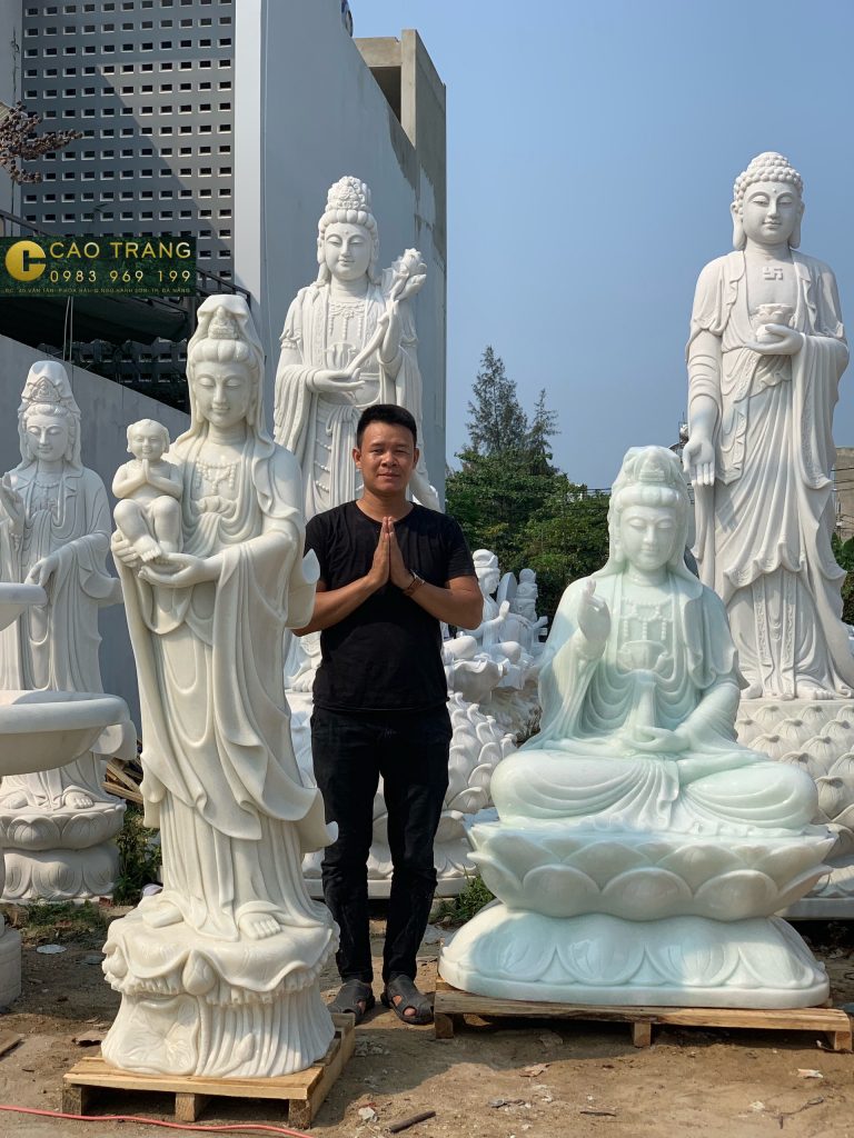 tượng quan âm bồ tát bằng đá 25