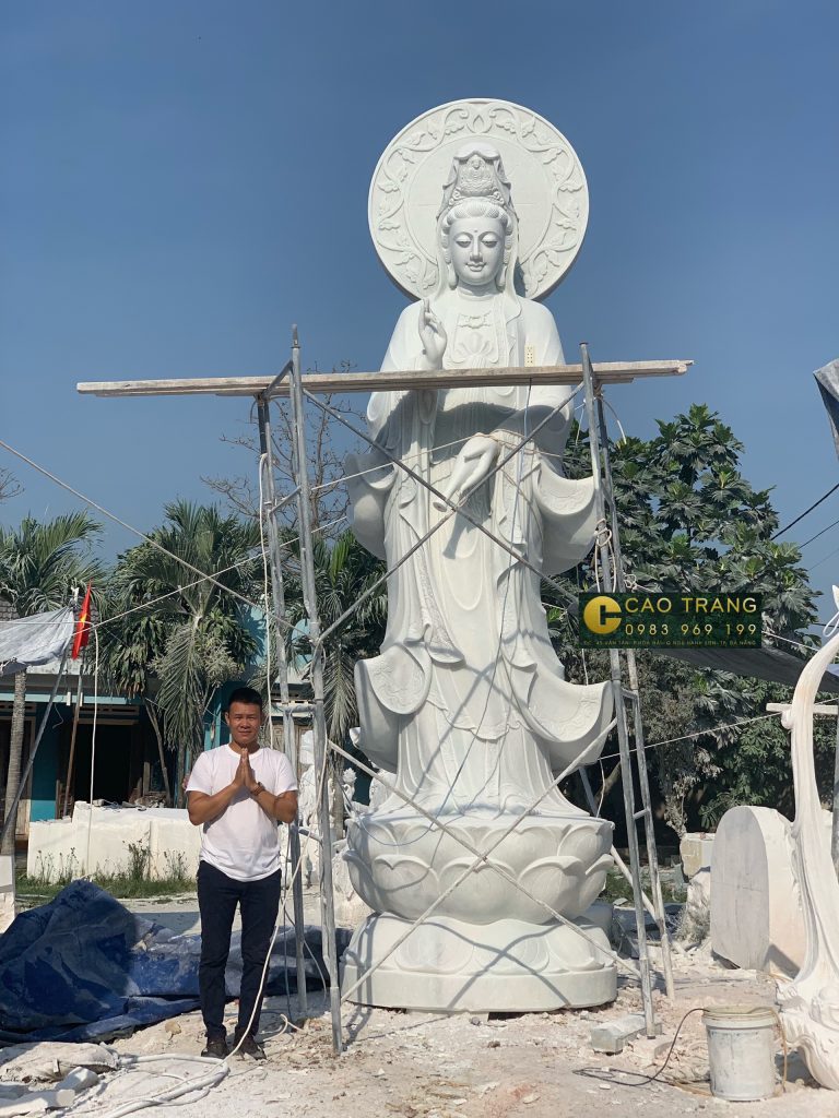 tượng quan âm bồ tát bằng đá 23