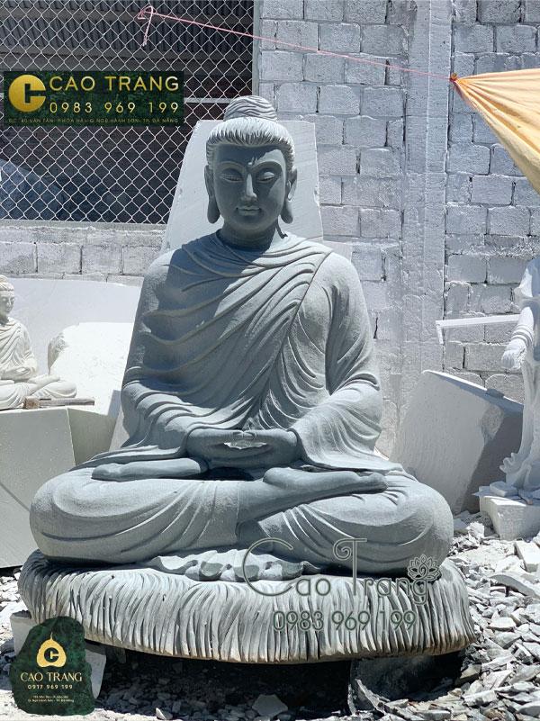Tượng Đức Phật Thích Mâu Ni bằng đá sa thạch đẹp