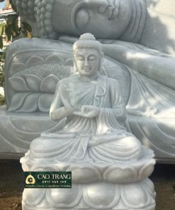 tượng Phật Thích Ca bằng đá thủ ấn chuyển Pháp Luân
