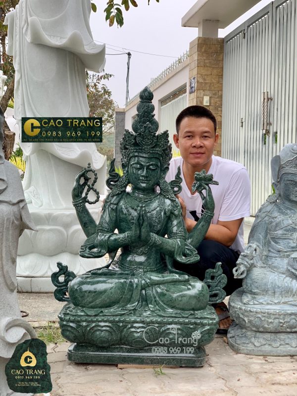 Tượng Phật Mật Tông đá xanh
