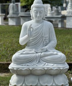 Tượng Phật Thích Ca Bằng đá thủ ấn chuyển Pháp Luân