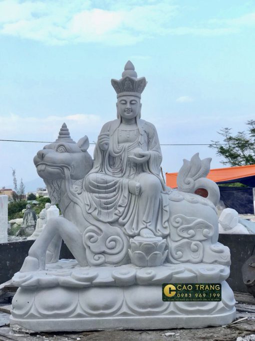 Tượng Địa Tạng Vương Bồ Tát Cưỡi Đế Thính