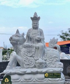 Tượng Địa Tạng Vương Bồ Tát Cưỡi Đế Thính