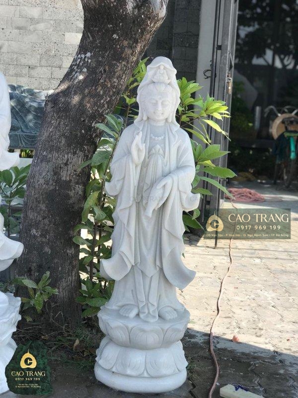 Tượng Phật Quan Âm Bằng Đá Cao 1m2 Trên Tay Cầm Bình Thanh Tịnh Khác