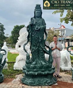 Tượng Quan Âm Tứ Thủ Bằng Đá Xanh