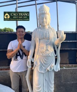 Thỉnh tượng phật quan âm tự tại đứng mang nhiều điều tốt lành