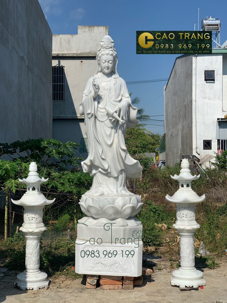 Tượng Quan Âm Bằng Đá Cao 2 Mét