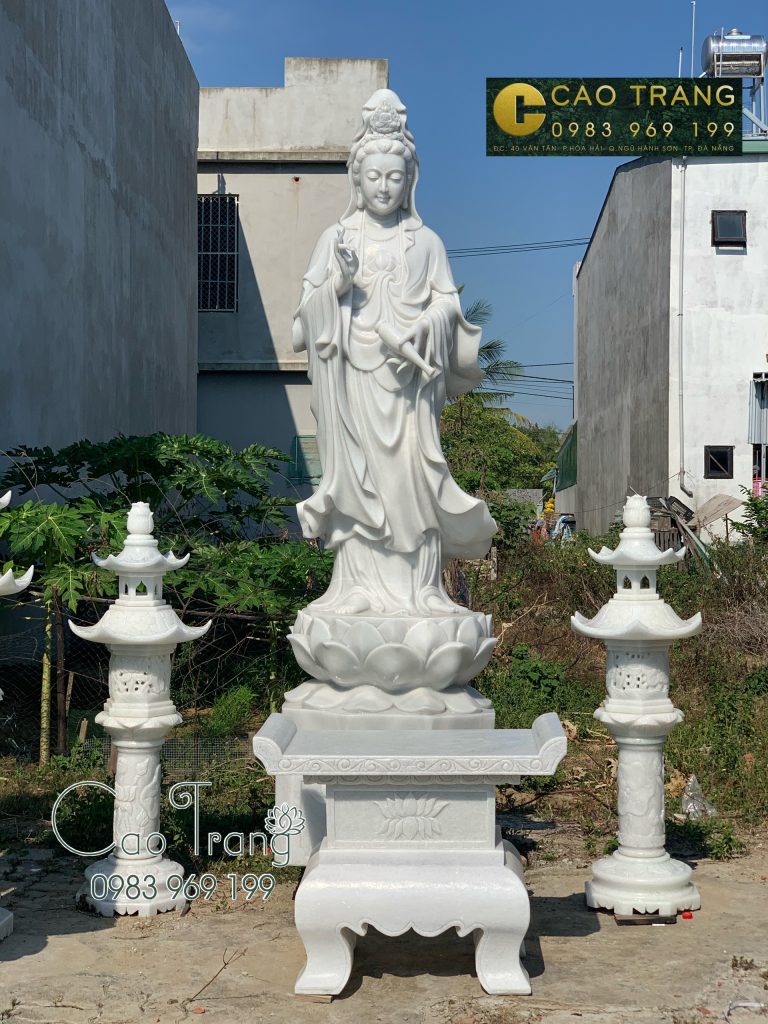 Tượng Quan Âm Bằng Đá Cao 2 Mét