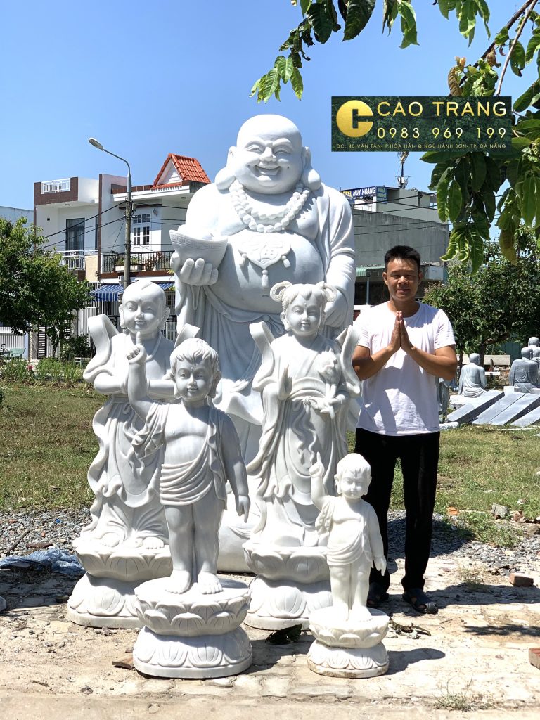 Tượng Phật Di Lặc Bằng Đá Đứng Cao 3m
