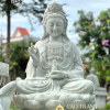 Tượng Quan Âm ngồi đài sen cao 1m
