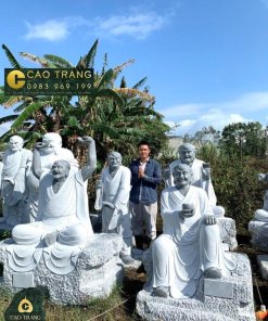 Tượng Thập Bát La Hán bằng đá từ Cao Trang