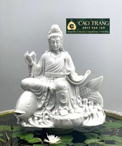 Tượng Quan Âm cưỡi cá chép hóa rồng