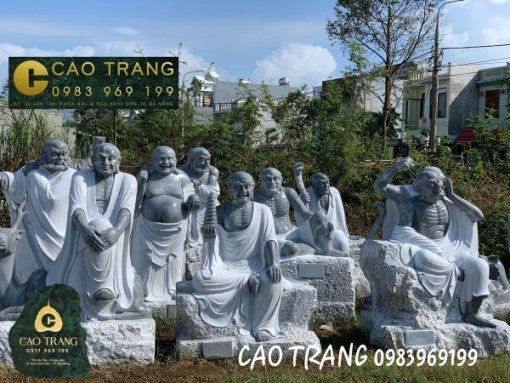 Các bức tượng thập bát la hán bằng đá của Tượng Phật Đá Cao Trang