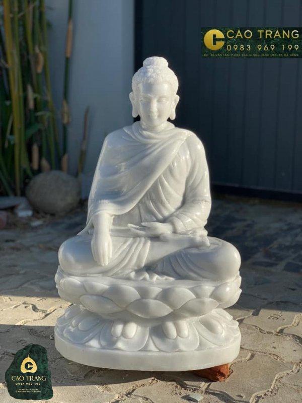 Tượng Phật Thích Ca đẹp nhất bằng đá trắng