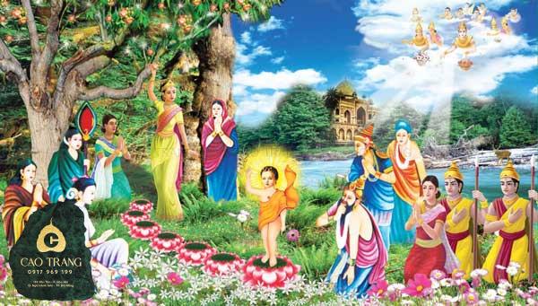 Hình Phật Thích Ca lúc nhỏ tại vườn Lâm Tỳ Ni