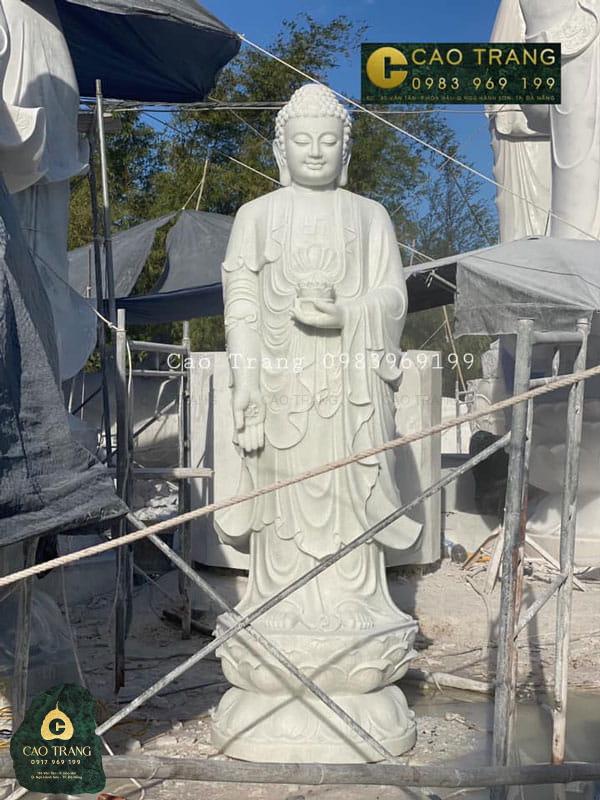 Tượng Phật A Di Đà Bằng Đá Non Nước Đứng