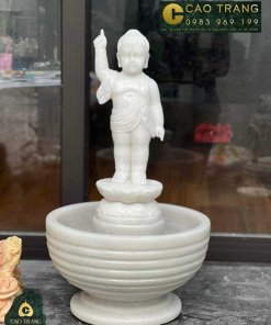 Tượng Phật Đản Sanh Nhỏ Có Vòi Phun Nước