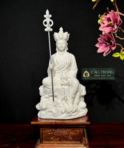 Tượng Địa Ngồi Cầm Trượng Nhỏ 40cm