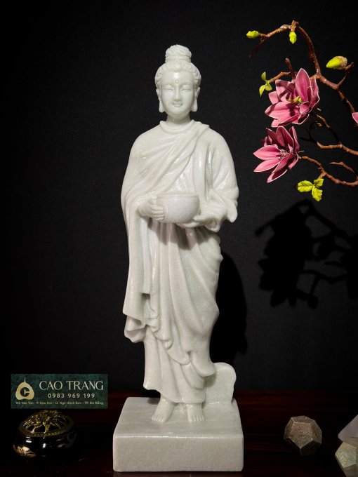 Tượng Thích Ca Đứng Tay Cầm Bát 50CM