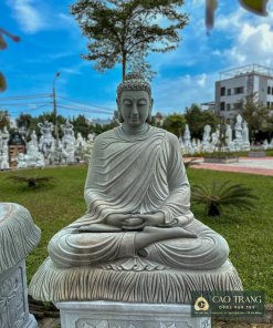 Tượng Thích Ca Ngồi Thiền 1M5 bằng đá