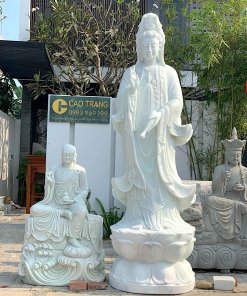 Tượng Quan Âm Đứng Đẹp Tay Cầm Bình Cam Lồ