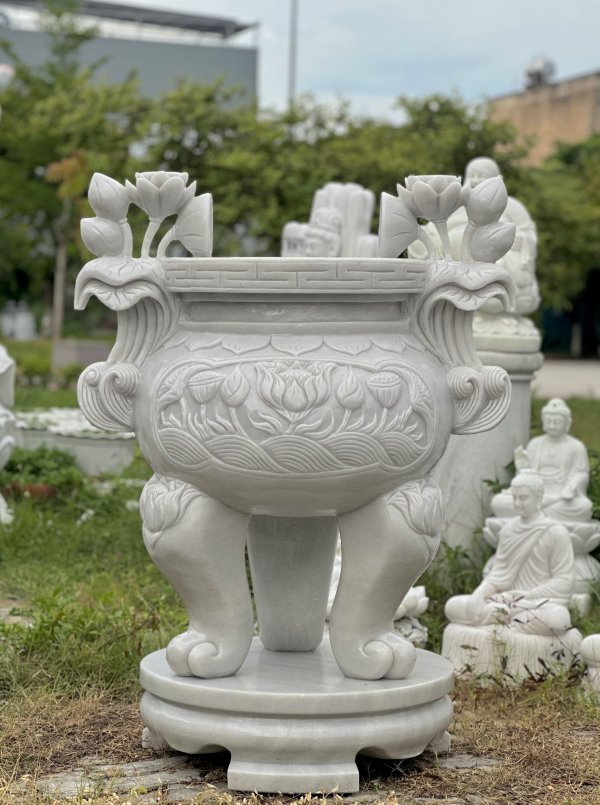 Lu huong bang da cham sen cao 125cm 5