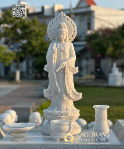 Tượng Quan Âm Bồ Tát hào quang cao 80cm