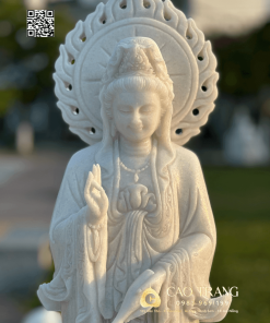 Tượng Quan Âm Bồ Tát hào quang cao 80cm