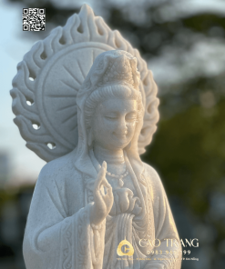 Tượng Quan Âm Bồ Tát hào quang cao 80cm