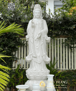 Tượng Quan Âm Bồ Tát hoa văn cao 1,4M