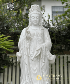 Tượng Quan Âm Bồ Tát hoa văn cao 1,4M