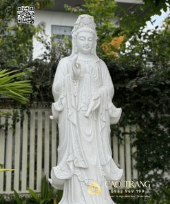 Tượng Quan Âm Bồ Tát hoa văn cao 1,4M
