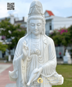 Tượng Quan Âm Bồ Tát chuỗi ngọc cao 1M