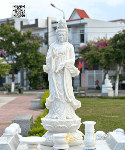 Tượng Quan Âm Bồ Tát chuỗi ngọc cao 1M