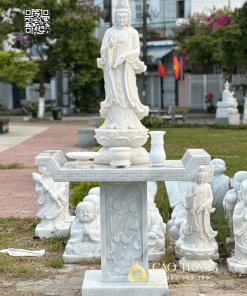 Tượng Quan Âm Bồ Tát chuỗi ngọc cao 1M