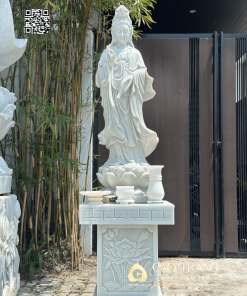 Tượng Quan Âm trơn cao 1,4M