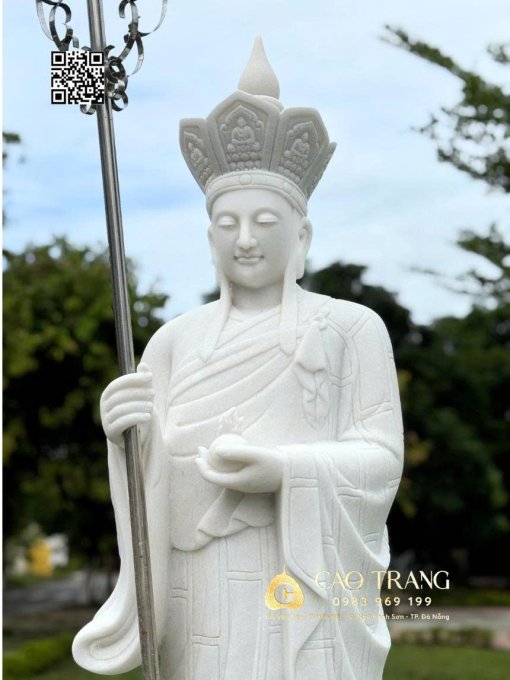 Tượng Địa Tạng Vương Bồ Tát bằng đá cao 1.5m