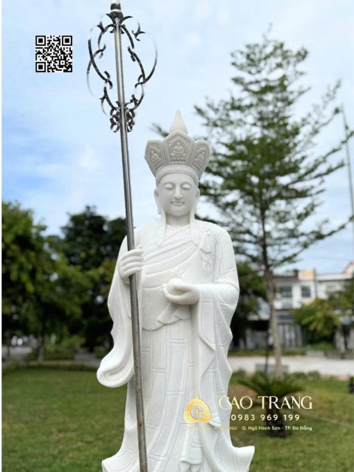 Tượng Địa Tạng Vương Bồ Tát bằng đá cao 1.5m