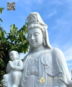 Phật Mẫu Chuẩn Đề Bằng đá cao 90cm