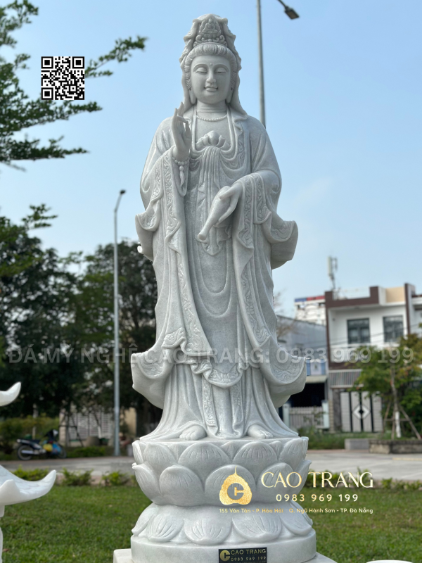 tượng Quan Âm đứng cao 2m