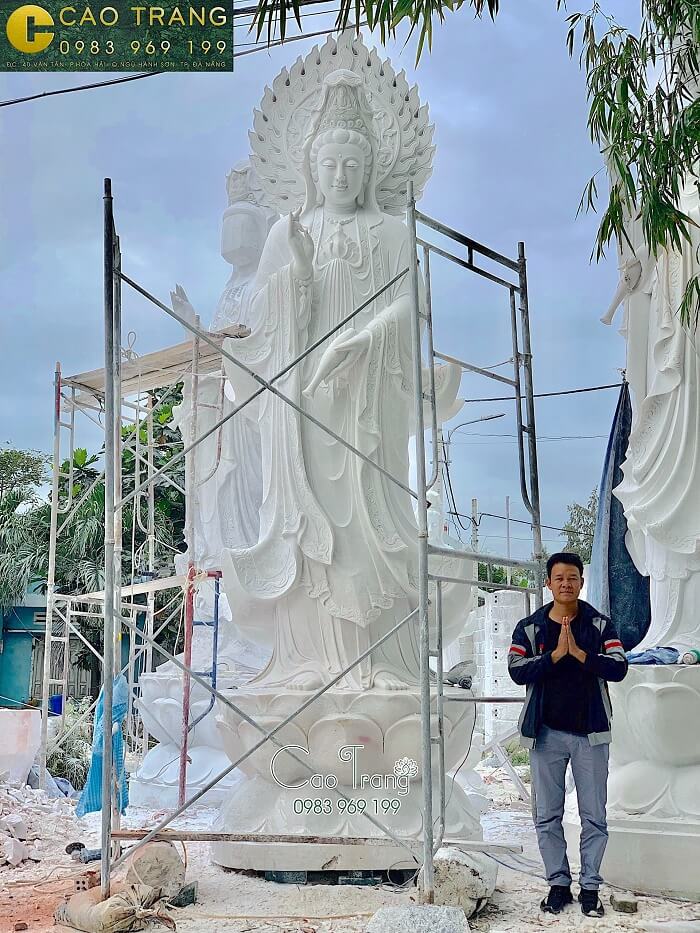 Sai lầm thường gặp khi đặt tượng Quan Âm bằng đá ngoài trời